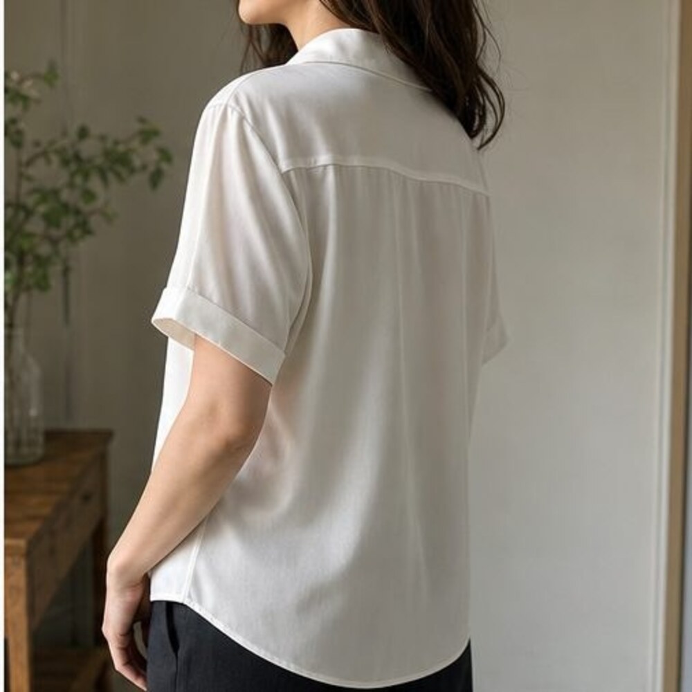 Ivory Lace Trim Top - Picture 3 of 6